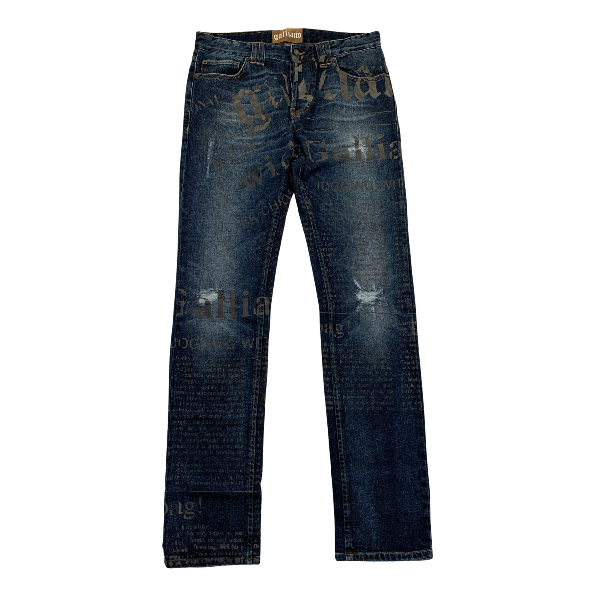 Straight jeans John Galliano Blue size 